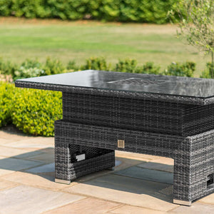 Rising Table with Ice Bucket | Grey | Flat Weave  Maze   