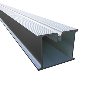 Tectonic® Aluminium Decking Subframe Joist (3.6m length) Decking Fixing OVAEDA® Composite Decking & Porcelain Paving 38mm Silver 