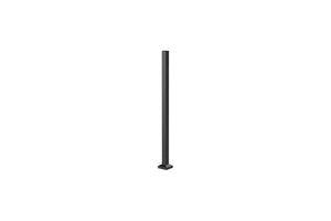Traditional Balustrade 50mm Bolt-Down End Post with Base Cover Plate 1155mm | Black  FH Brundle   