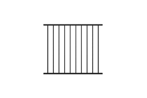 Traditional Balustrade Fixed Railing Panel 1016 x 1200mm | Black  FH Brundle   