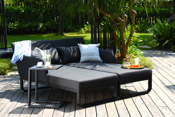 Unity Sunlounger | Charcoal  Maze   