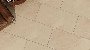 Westerton™ | Cream Stone Effect Porcelain Paving Tiles (60x120x2cm) Stone Effect Porcelain Tile Space   