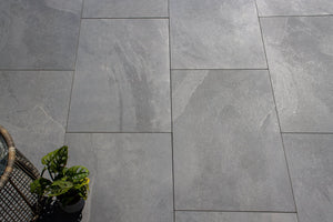 Westerton™ | Dark Grey Stone Effect Porcelain Paving Tiles (60x120x2cm) Stone Effect Porcelain Tile Space   