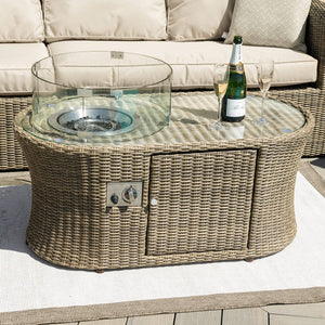 Winchester Oval Fire Pit Coffee Table | Natural  Maze   