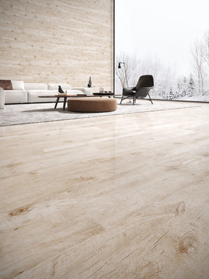 Alva™ | Light Brown Wood Effect Porcelain Paving Tiles (30x120x2cm)  Tile Space   