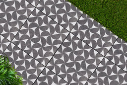 Decorio™ | Valencia Grey Patterned Porcelain Paving Tiles (60x60x2cm)