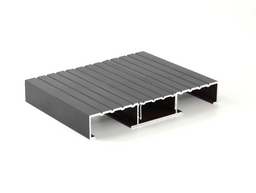 Non-combustible Aluminium Direct Fix Decking Board | RAL 7037 Dusty Grey | 200mm x 30mm x 4.2m