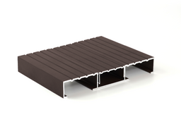 Non-combustible Aluminium Direct Fix Decking Board | RAL 8019 Grey Brown | 200mm x 30mm x 4.2m
