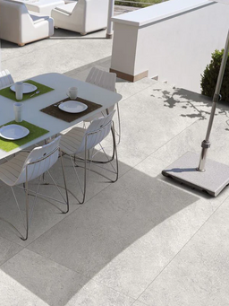 Huntley™ | Mid Grey Stone Effect Porcelain Paving Tiles (60x90x2cm)