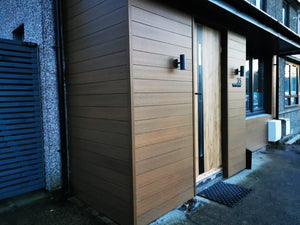 Composite Panel Cladding Angled Trim (3m length) | Dark Brown  Ecoscape UK   