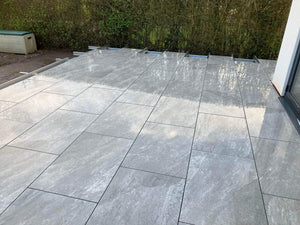 Nordic™ | Light Grey Stone Effect Porcelain Paving Tiles (60x90x2cm) Stone Effect Porcelain Tile Space   