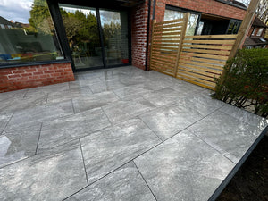 Nordic™ | Light Grey Stone Effect Porcelain Paving Tiles (60x90x2cm) Stone Effect Porcelain Tile Space   