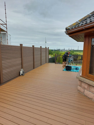 Composite Fencing Panels (1.83m x 1.83m) | Dark Brown  Ecoscape UK   