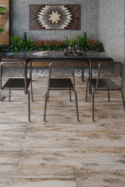 Islay™ | Dark Brown Wood Effect Porcelain Paving Tiles (30x120x2cm)