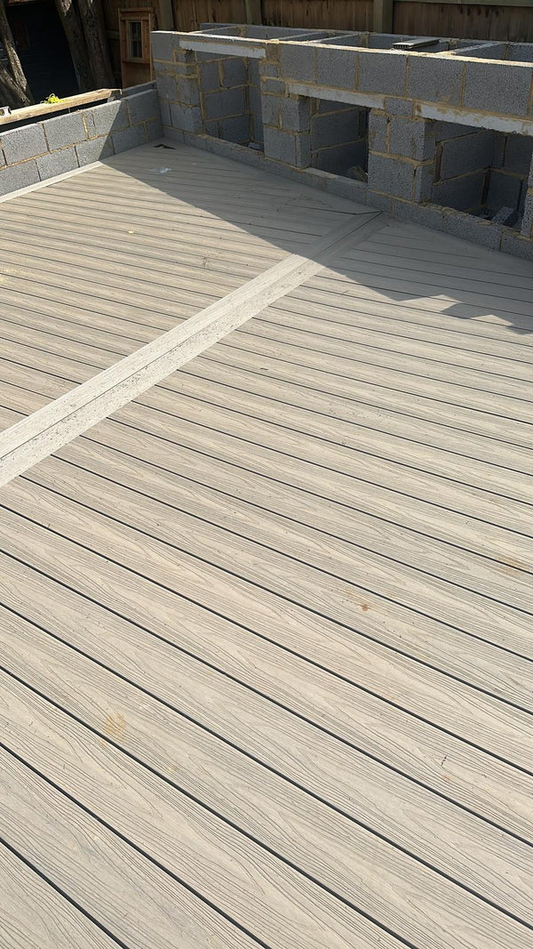 Luxxe™ | Natural Grey Woodgrain Composite Decking Board (3.6m length)  57.5002   