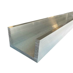 Non-combustible Aluminium Decking Drainage Channel | RAL 9005 Black | 25x12.5x2mm x 3m Length