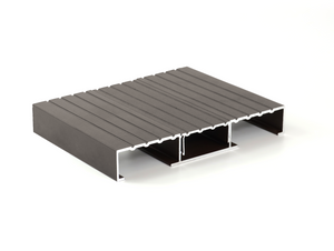 Non-combustible Aluminium Direct Fix Decking Board | RAL 7039 Quartz Brown | 200mm x 25mm x 4.2m  Ryno Group   