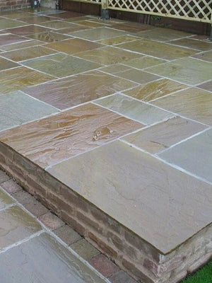 Raj Green Natural Indian Sandstone Patio Pack | 19.68sqm  OVAEDA® Composite Decking & Porcelain Paving   