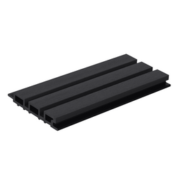 LuxxeClad™ Composite Slatted Cladding Board (3.6m length) | Black