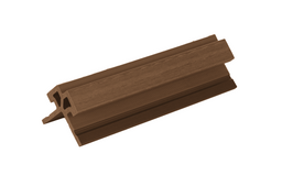 LuxxeClad™ Composite Slatted Cladding External Corner Trim (3.6m length) | Light Brown