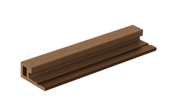 LuxxeClad™ Composite Slatted Cladding Internal Corner Profile (3.6m length) | Light Brown