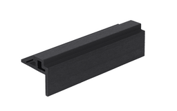LuxxeClad™ Composite Slatted Cladding F Trim (3.6m length) | Black