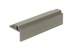 LuxxeClad™ Composite Slatted Cladding F Trim (3.6m length) | Natural Grey