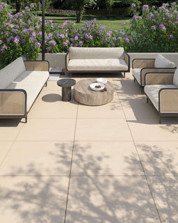 Layne™ | Sand Concrete Effect Porcelain Paving Tiles (60x90x2cm)