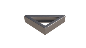 Tectonic® Modular Steel Decking Subframe 100mm Deep  OVAEDA® Composite Decking & Porcelain Paving 40x40cm Triangle  