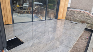 Crombie™ | Mid Grey Stone Effect Porcelain Paving Tiles (60x90x2cm)  MPG Stone   