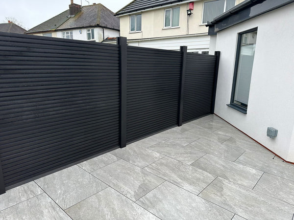 Composite Fencing Panels (1.83m x 1.23m) | Black  Ecoscape UK   