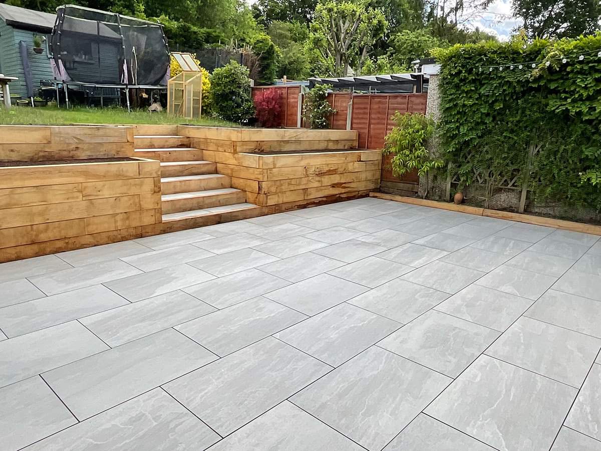 Kandla™ | Grey Stone Effect Porcelain Paving Tiles