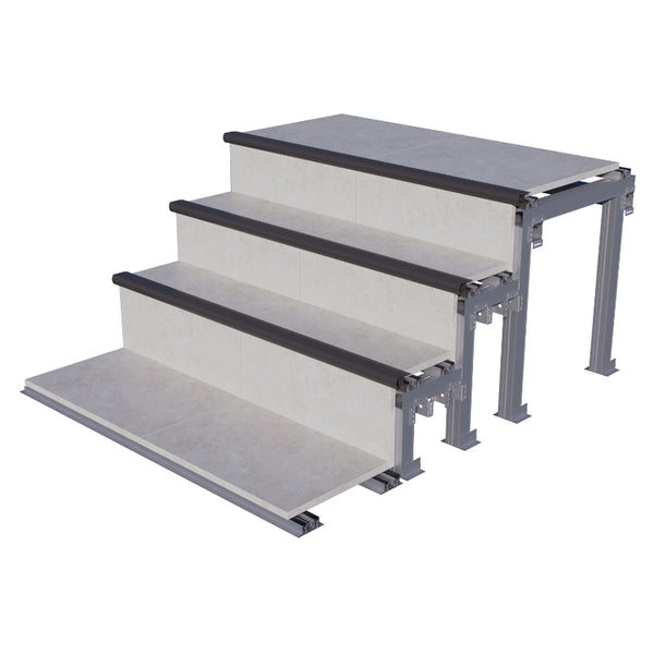 Tectonic® Vertical Joist Connector in a step assembly
