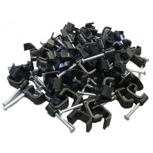 100 Lightpro Black Cable Clips  Contact 19   