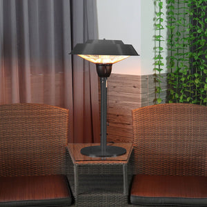 1500W Hestia Table Top Electric Patio Heater | Charcoal  Maze   