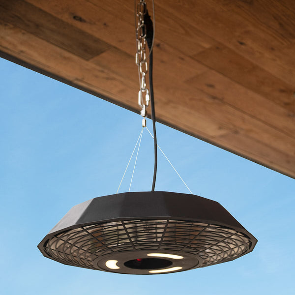 2000W Helio Hanging Electric Patio Heater | Charcoal  Maze   