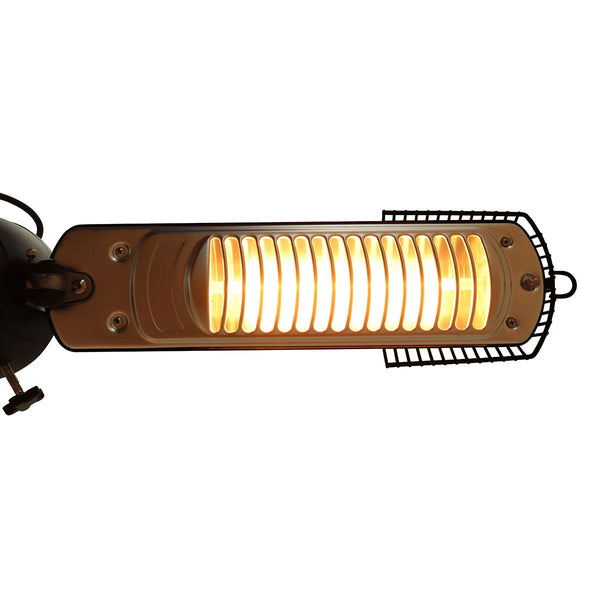 2000W Vulcan Parasol Tri Electric Patio Heater | Black  Maze   