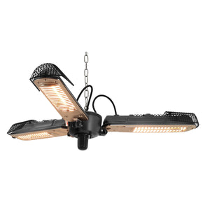 2000W Vulcan Parasol Tri Electric Patio Heater | Black  Maze   