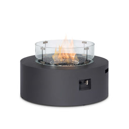90ø Round Gas Fire Pit
(includes glass surround, and fire stones) | Charcoal