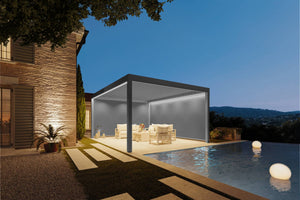 AirPlus™ Freestanding Aluminium Pergola | Electrically Operated | 2.5 x 4m Light Grey  Tarasola   