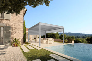 AirPlus™ Freestanding Aluminium Pergola | Electrically Operated | 2.5 x 4m Light Grey  Tarasola   