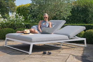 Allure Double Sunlounger | Lead Chine  Maze   