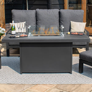 Aluminium Fire Pit Dining Table
(with spray stone effect top) | Grey  Maze   