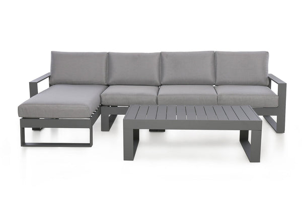 Amalfi Chaise Sofa Set | Grey