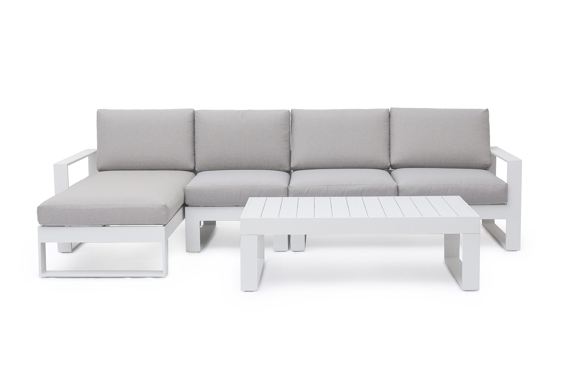 Amalfi Chaise Sofa Set | White