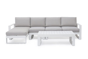 Amalfi Chaise Sofa Set | White  Maze   