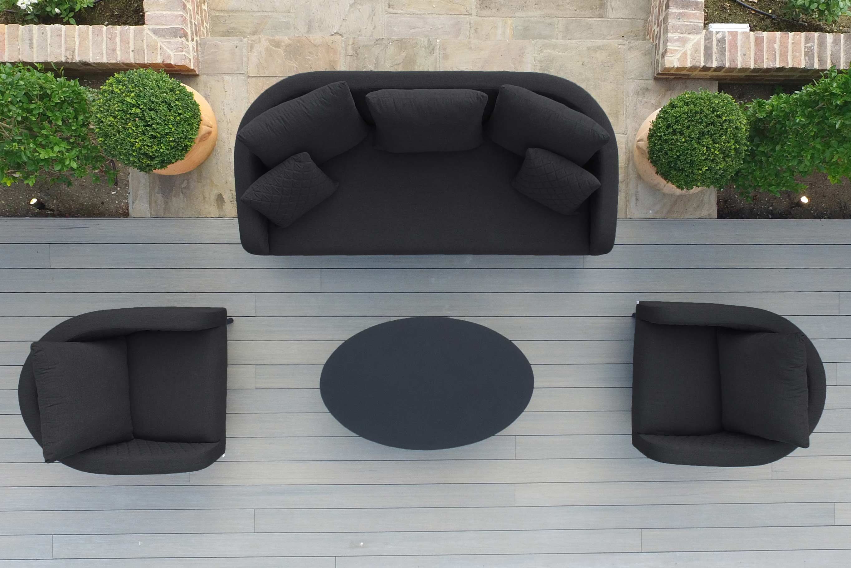 Ambition 3 Seat Sofa Set | Charcoal