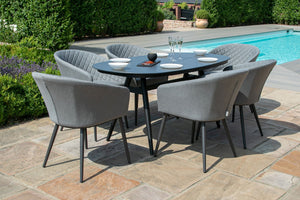 Ambition 6 Seat Oval Dining Set | Flanelle