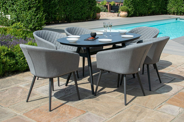 Ambition 6 Seat Oval Dining Set | Flanelle  Maze   