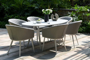 Ambition 6 Seat Oval Dining Set | Lead Chine  Maze   